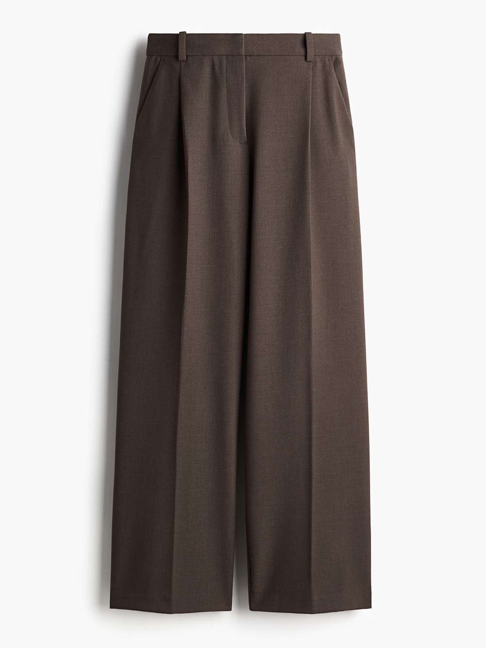 H&M Wide-Leg Dress Pants in Dark Brown